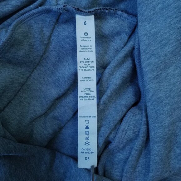 Lululemon Sway Jacket 6 Small Asymmetrical Zipper Charcoal Gray Woman's Sweater - Picture 4 of 8